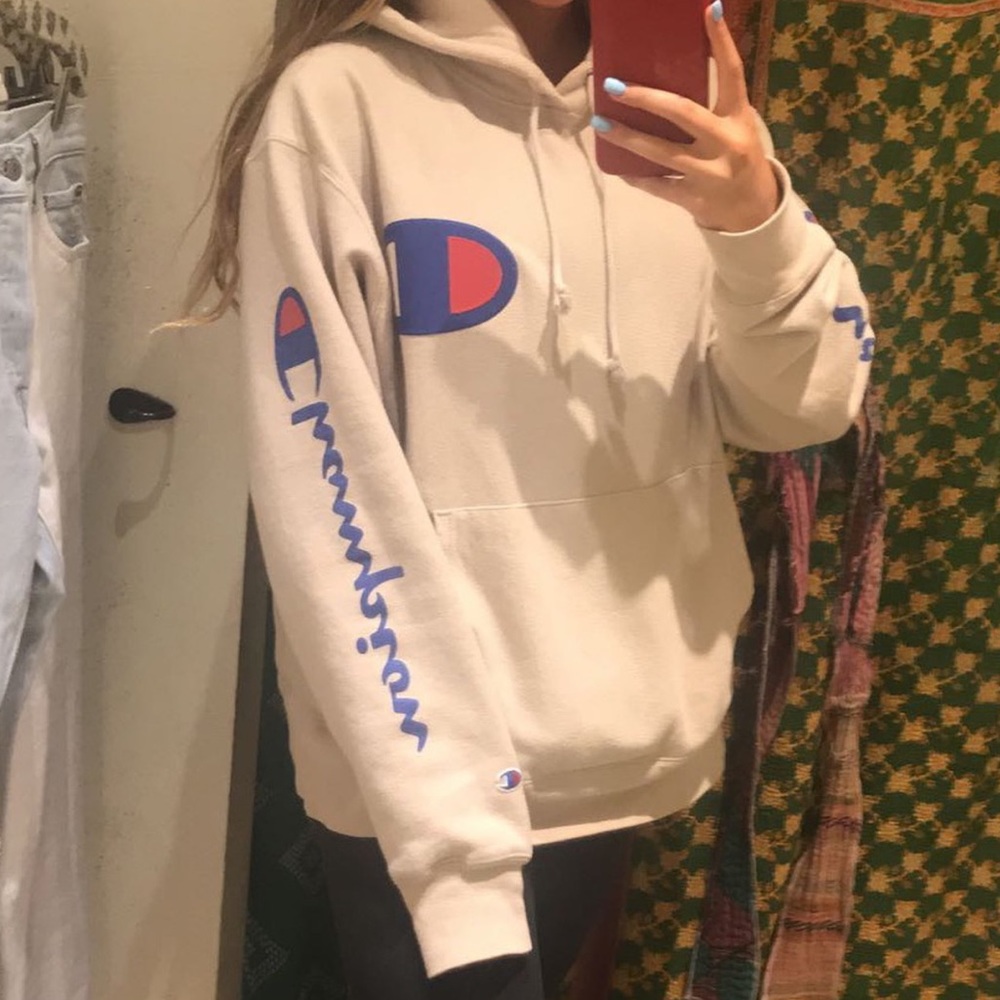 champion tan hoodie RARE